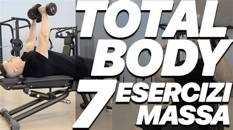 Scheda Massa Total Body Con 1 Panca E 2 Manubri In 2 Mq 7 Esercizi