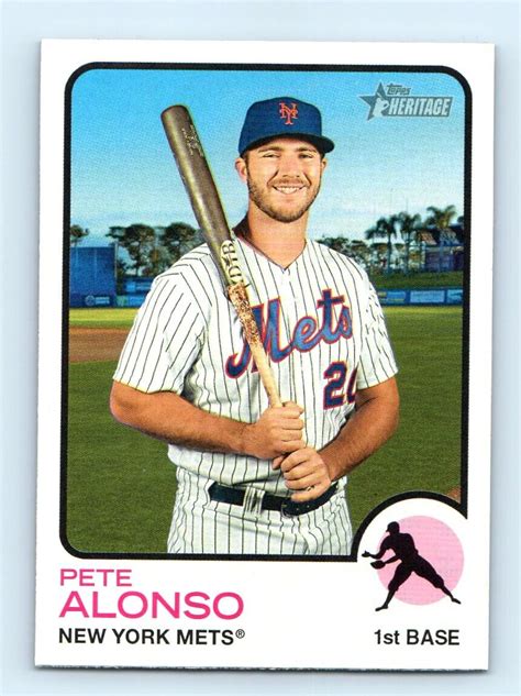 Topps Heritage Pete Alonso New York Mets Ebay