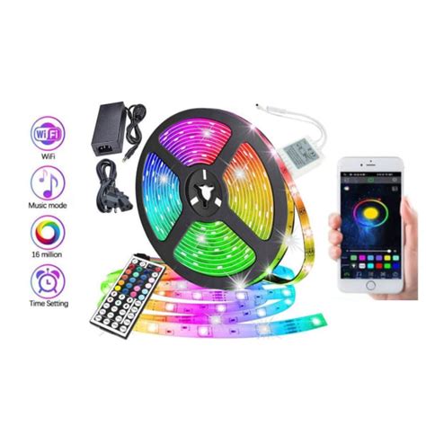 Meter Rgb Led List Ljusslinga Led Strip Bluetooth App Multif Rg