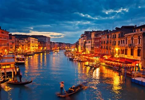 Grand Canal at night, Venice — Stock Photo © sborisov #7350436