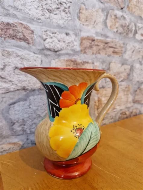 Crown Devon Fielding Art Deco Jug Art Deco Floral Pattern