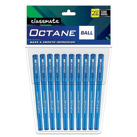 Classmate Octane Blue Ball Pens Pack Of 10 Stationeryatoz