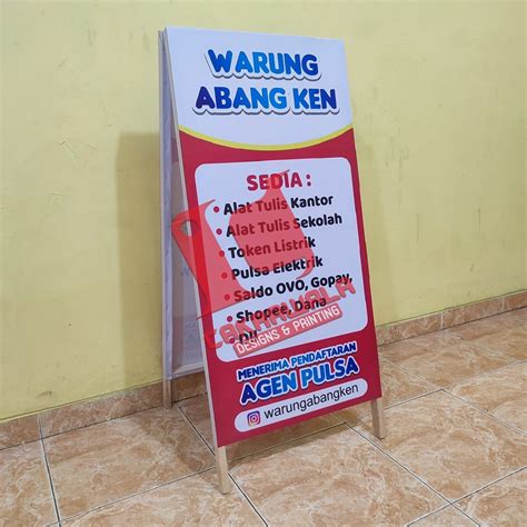 Jual STAND BANNER KAYU UKURAN 50 X 110 A BANNER KAYU STAND BANNER A