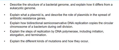 Solved - Describe the structure of a bacterial genome, and | Chegg.com