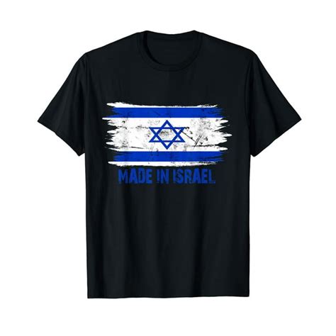 Made Israel Flag Israeli Proud In Israel T Shirt Black Tee