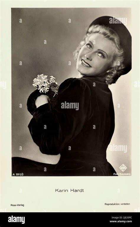 Portrait Of Karin Hardt 001 German Third Reich Movie Star Stock Photo