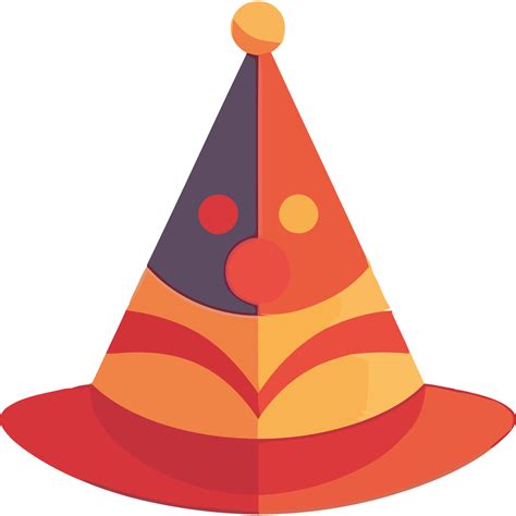 A Clown Hat With A Red And Orange Color 49029162 Png