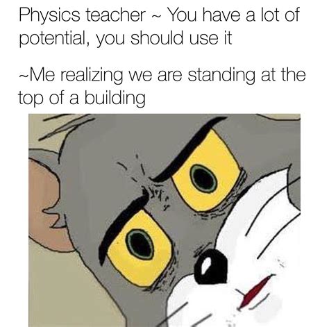 The physics teacher also had a lot of potential. : r/memes