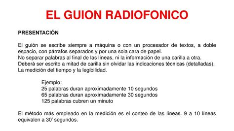 El Guion Radiofonico Es La Estructura B Sica Que Rige El Desarrollo De