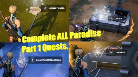 Fortnite Paradise Quests Part Complete All Challenges Youtube