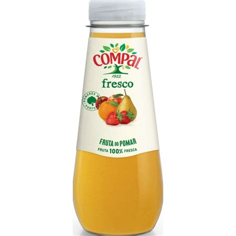 Sumo Frutas Do POmar Fruta 100 Fresca Embalagem 250 Ml Compal Fresco