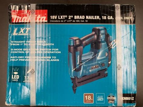 Makita Lxt 18v Li Ion 2 In 18 Gauge Brad Nailer Tool Only Xnb01z New H 🐝 761768397930 Ebay