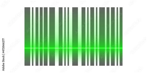 EAN Code Sign With Scanner Green Light Line Linear Barcode Product