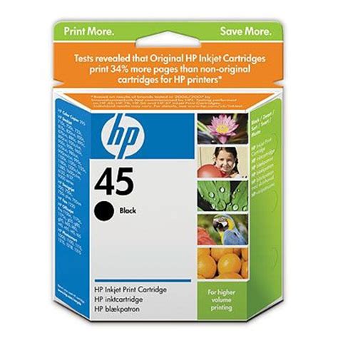 Original HP 45 Ink Cartridge 1 Pack Black Pcdirectuk