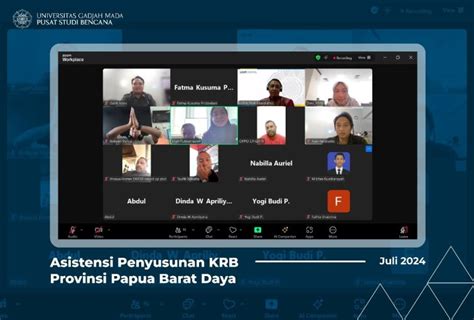 Psba Ugm Paparkan Hasil Penyusunan Kajian Risiko Bencana Provinsi Barat