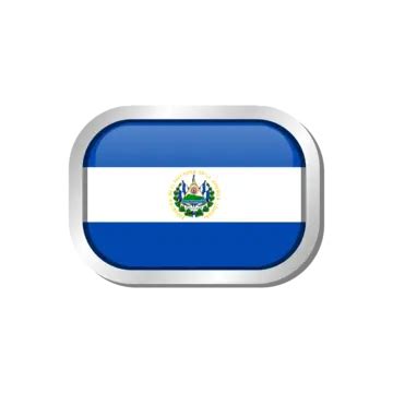 El Salvador Flag Rounded Square Badge Clip Art Icon Vector El Salvador