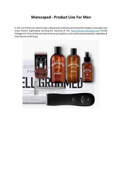 Manscaped Product Line For Men