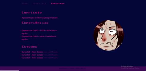 Projeto Iniciando O Projeto De Portf Lio Html E Css Cabe Alho