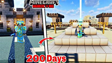 I Survived 200 Days In Desert Only World In Hardcore Minecraft Hindi