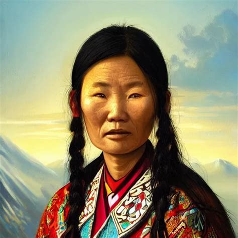 Portrait Of An Asian Yakuts Woman From Stable Diffusion Openart