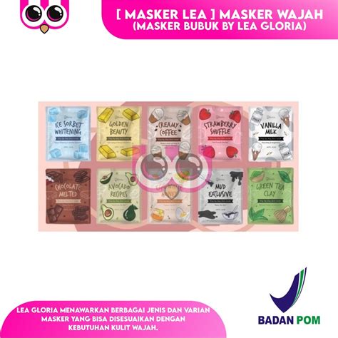 Jual Masker Lea Masker Wajah Masker Bubuk By Lea Gloria Masker