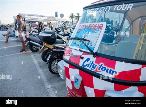 Split Croatia City Tour Tuk Tuk On The Harbour Front Stock Photo Alamy