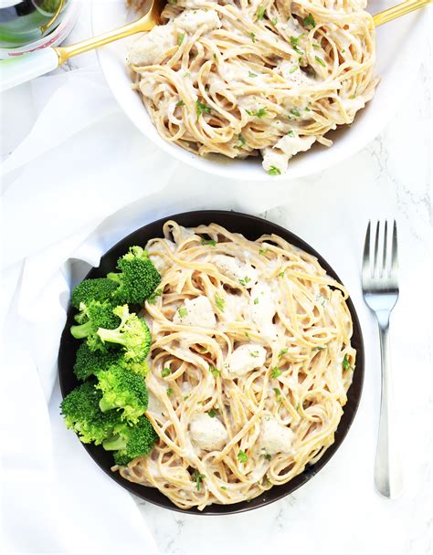 Skinny Chicken Alfredo With Noodles 2 3 Yummy Tummies