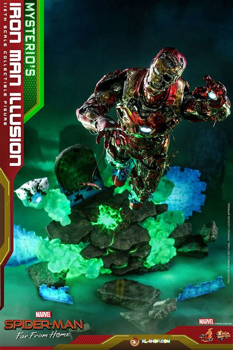 Hot Toys MMS580 Spider Man Far From Home 1 6th Scale Mysterio S Iron Man Illusion