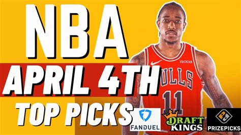 NBA Dfs DraftKings Fanduel Prize Picks Tuesday 4 4 2023 YouTube