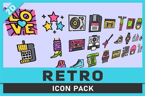 Retro Icon Pack | 2D Icons | Unity Asset Store