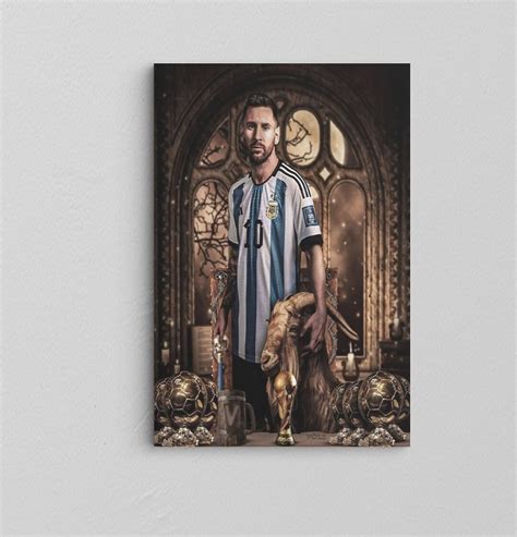 Lionel Messi Wall Art World Cup 2022 Wall Art Messi Goat Football