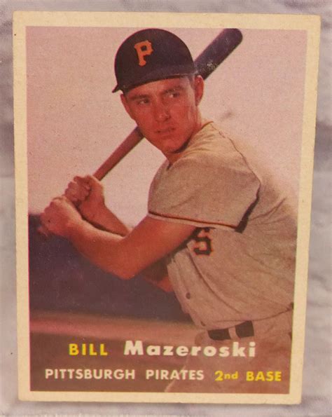 At Auction Bill Mazeroski Topps 1957 Baseball Card