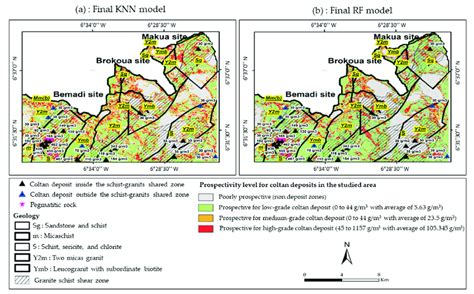 Geology and prospectivity map for Nb-Ta placer deposits generated with ...