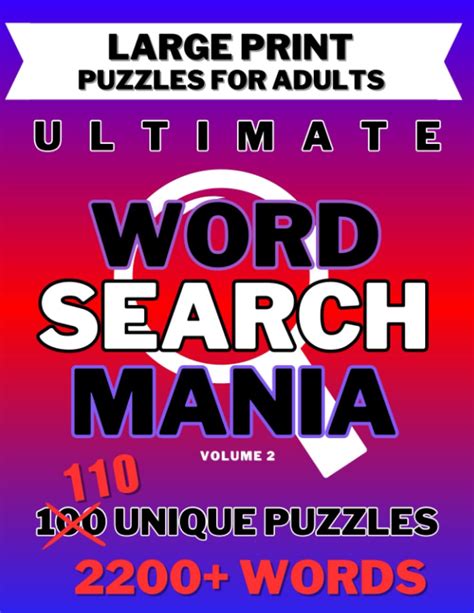 Ultimate Word Search Mania Large Print Word Search Puzzles For Adults