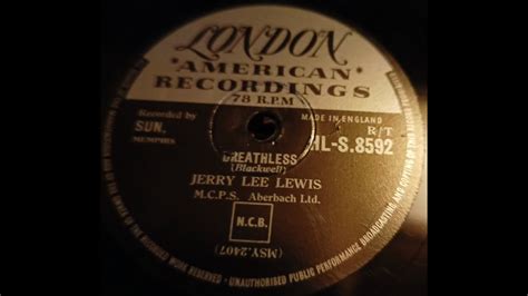 Breathless Jerry Lee Lewis 78rpm YouTube