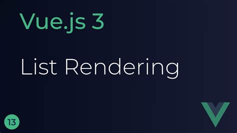 Vue JS 3 Tutorial 13 List Rendering YouTube