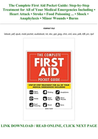 The Complete First Aid Pocket Guide Step By Step Treatment For All Of