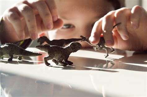 Boy Is Playing With Dinosaurs Toys By Stocksy Contributor Marija