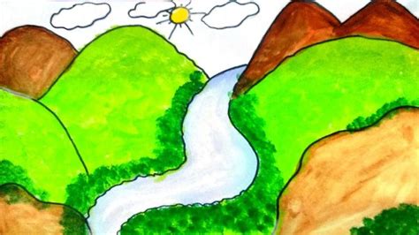 mountain valley drawing tutorial