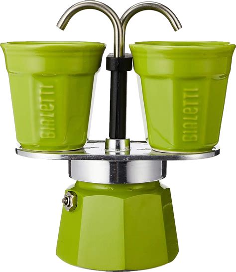 Bialetti Mini Express Espresso Maker Set Aluminium Green 30 X 20 X