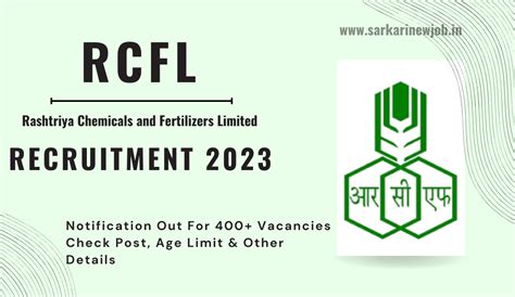 Rcfl Recruitment Notification Out For Vacancies Check Post