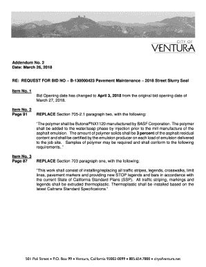 Fillable Online Addendum No Date March Re Request For Bid