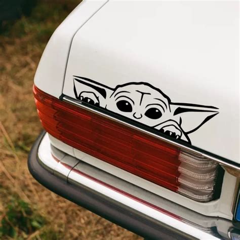 Auto Aufkleber Baby Yoda Grogu Star Wars Mandalorien Tuning Sticker