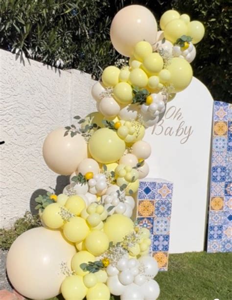 Yellow Balloon Garland Arch Kit Pcs Balloons For Birthday Bridal