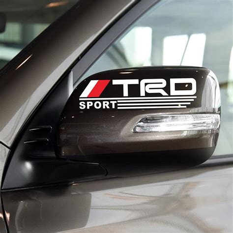 2 Pcs Set Trd Car Rearview Mirror Stickers Reflective Sticker Sport Decal Buy At A Low Prices