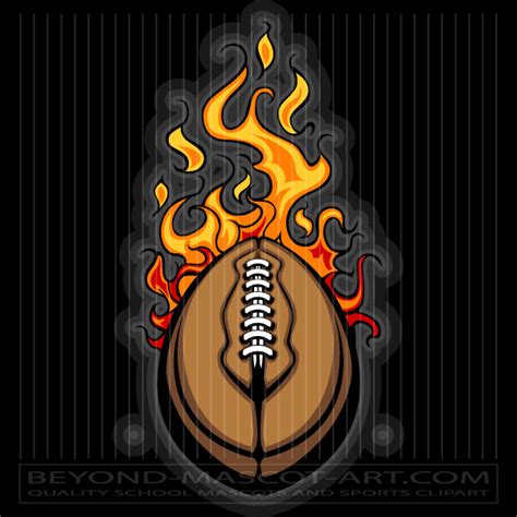 Flaming Football Logo | Vector Format | JPG EPS