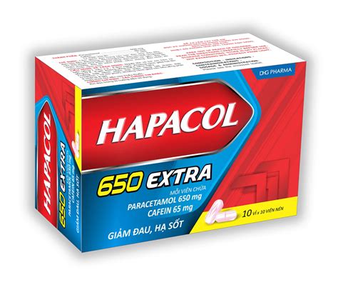 Hapacol 650 Extra Thuốc Giảm đau Hạ Sốt Hoạt Chất Paracetamol