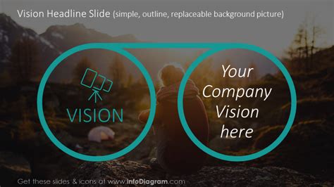 22 Vision Statement Powerpoint Template Slides Mission Values Diagrams