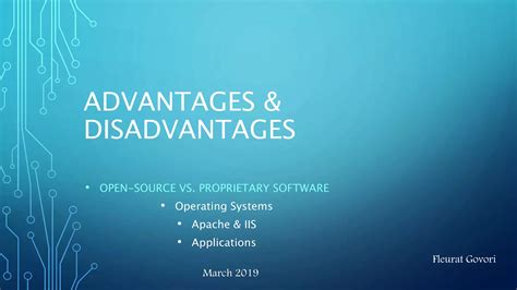 Advantages And Disadvantages Open Source Vs Proprietary Software Ppt