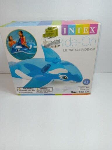 Intex Inflatable Blue Lil Whale Ride On 60x45 For Ages 3 Pool